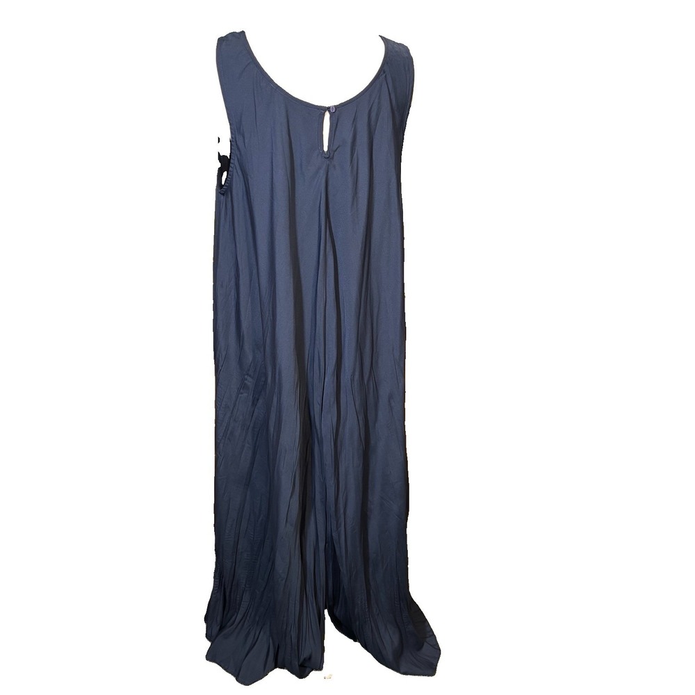 Soft Surroundings Mizu Dress Navy Blue Size X-Large Relaxed Fit Lightweight - Picture 8 of 8